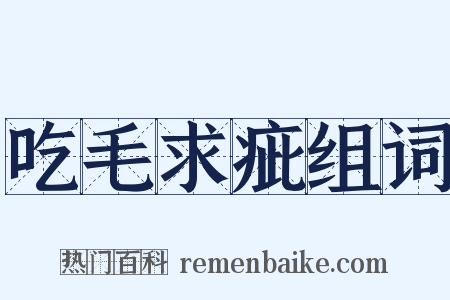 吃毛求疵组词是什么意思的图片